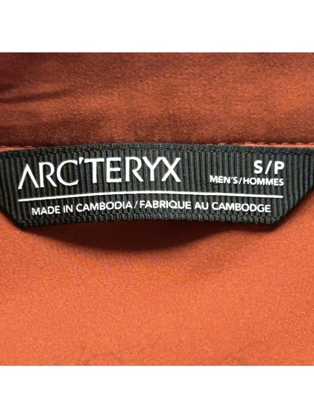 Arc'teryx Shirt Mens Small Orange Skyline Snap Front Zip Pocket Outdoor Hiking